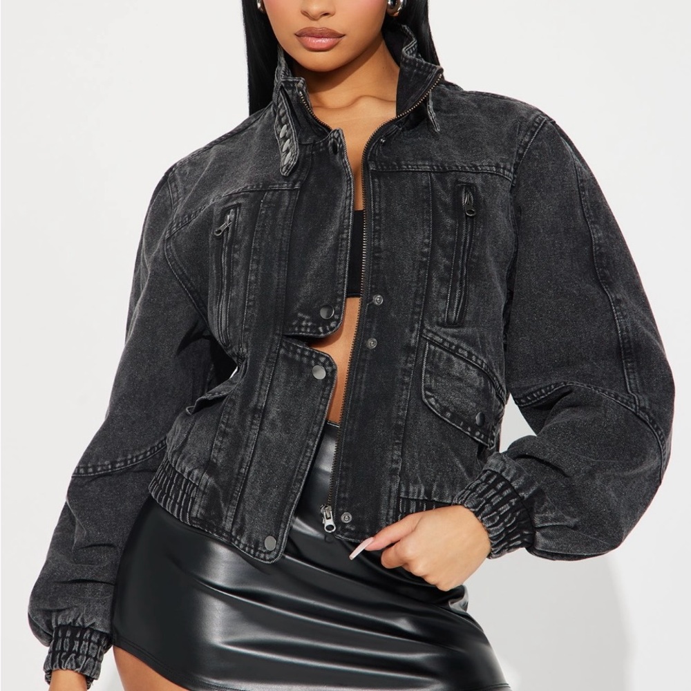BNWT black denim jacket - Picture 6 of 11